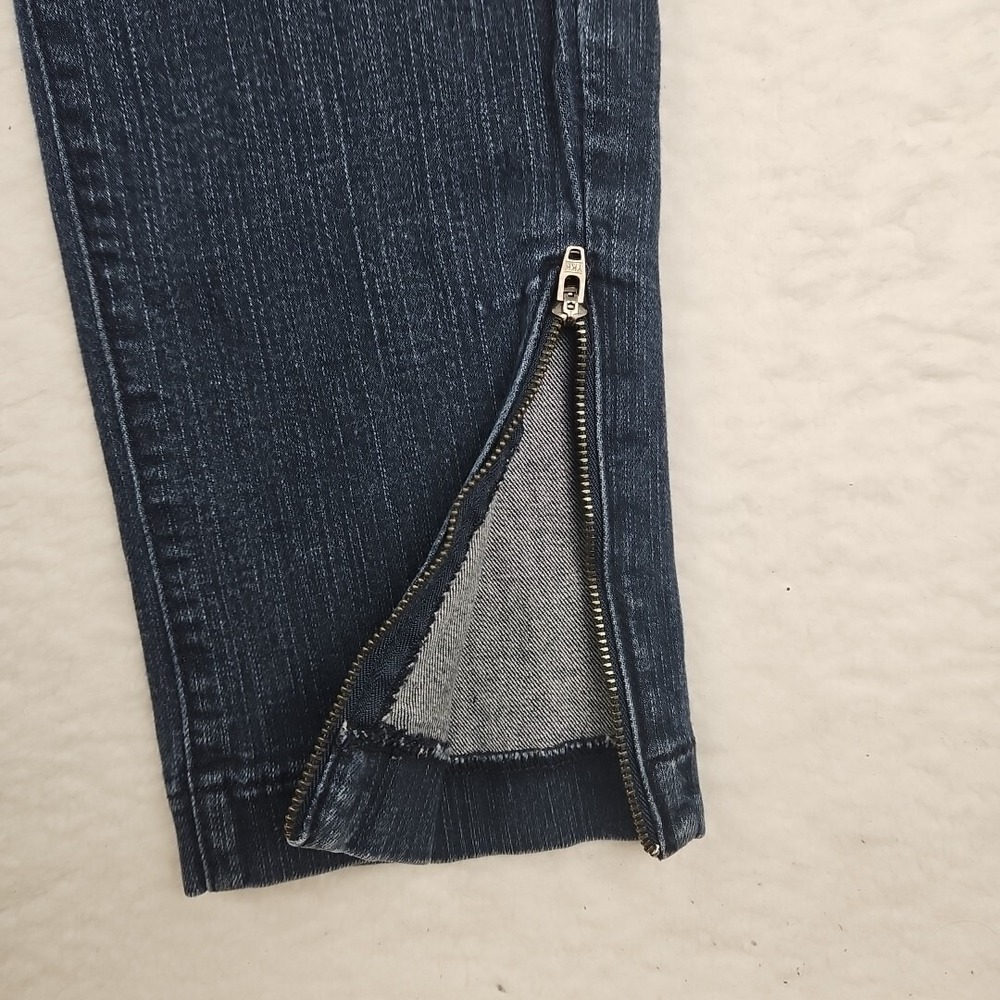 NYDJ Premium Denim Skinny Jeans Ankle Zip Dark Wash Women's - Picture 4 of 14